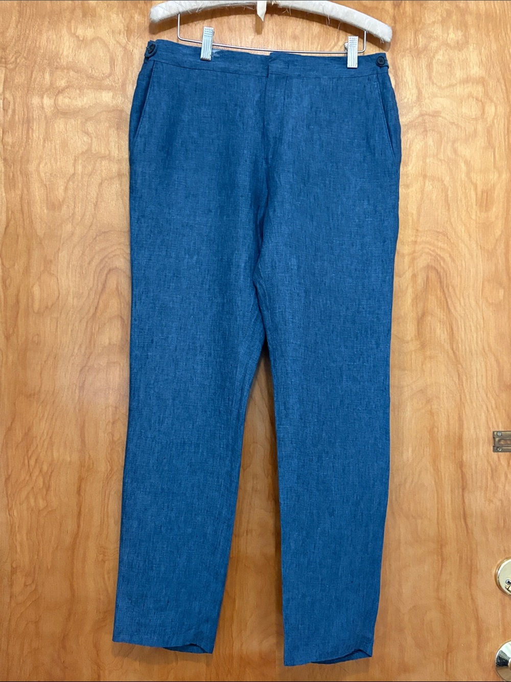 Men's Casual Straight-Leg Pants in Blue